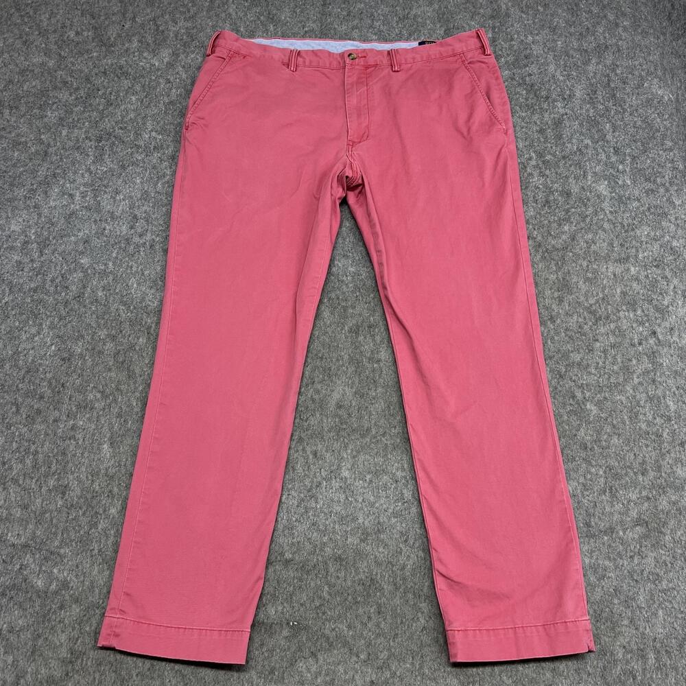 Polo Ralph Lauren Pants Mens 40x32 Pink Polo Chino Stretch Slim Fit Twill Preppy